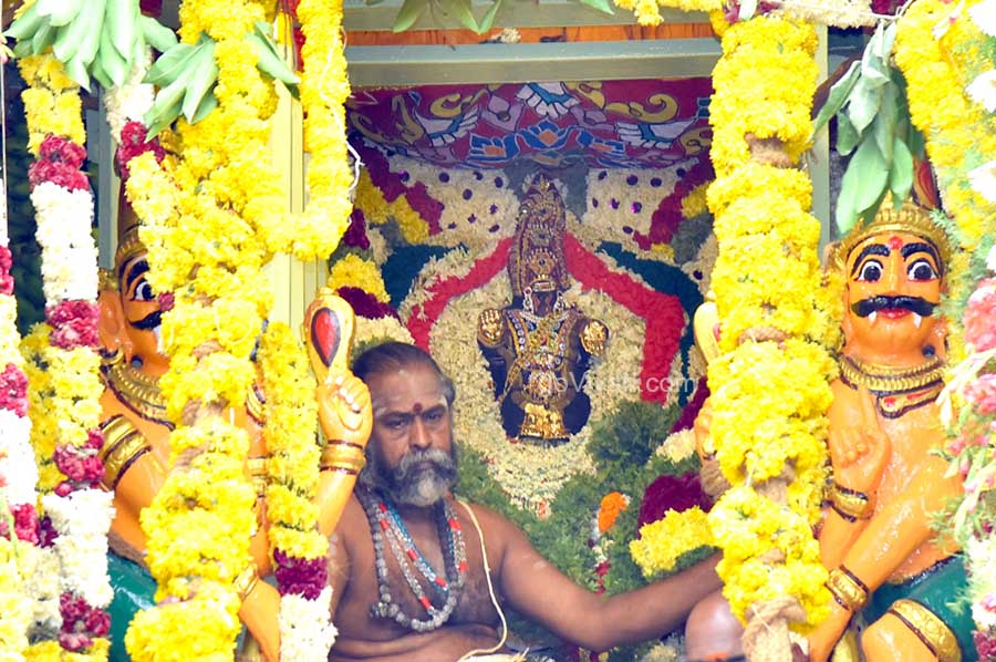 Temple marriage decoration